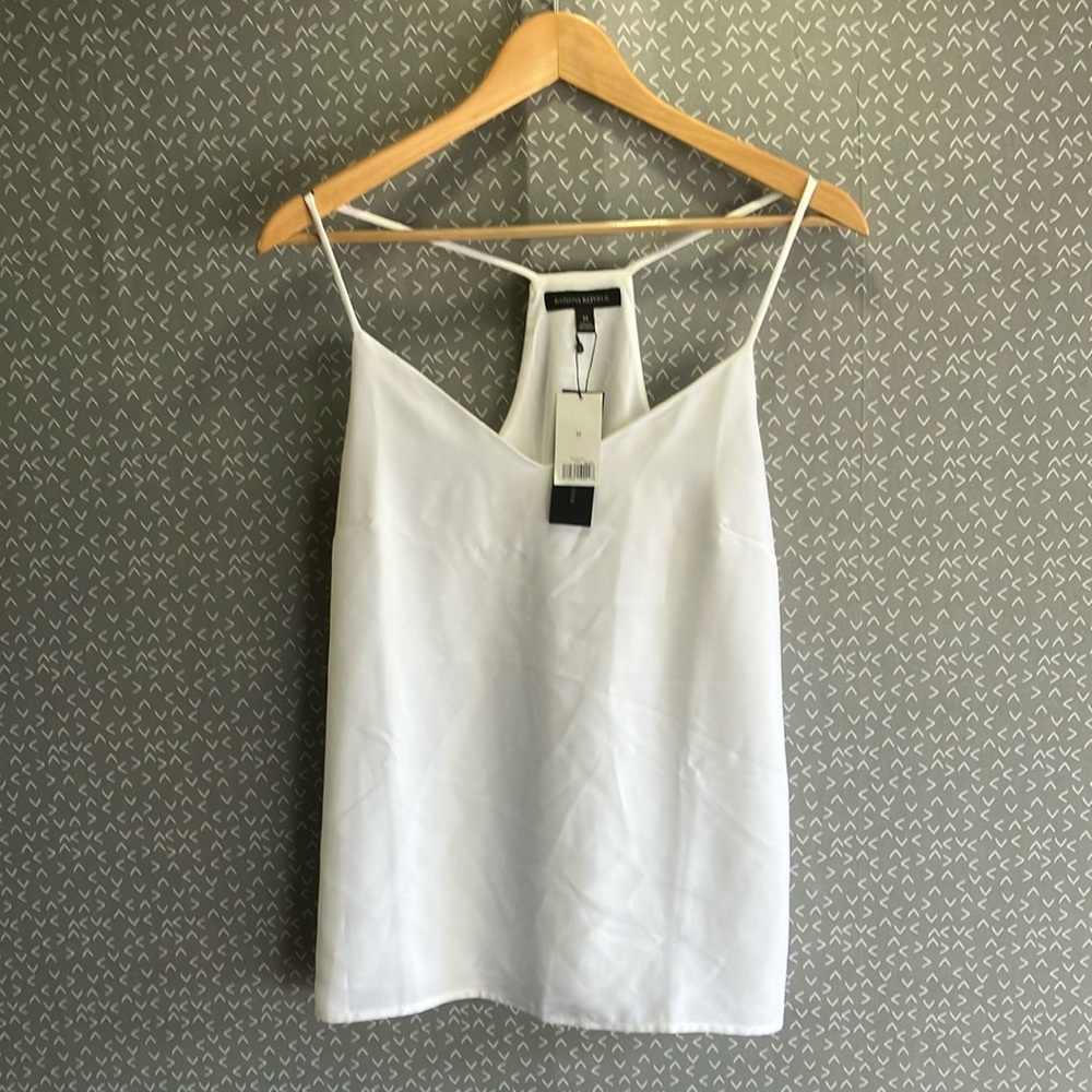 Banana Republic White Backless Camisole Top